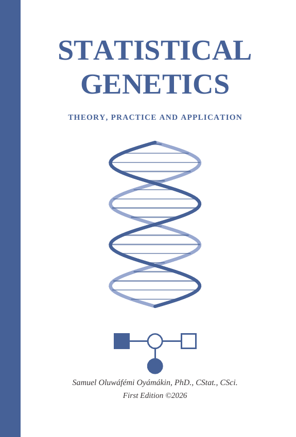 Statistical Genetics textbook cover by Oluwafemi Oyamakin